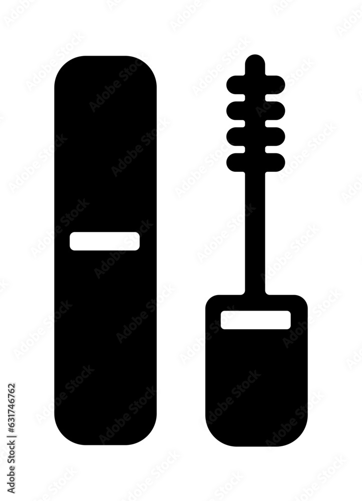 Mascara , false eyelashes vector icon illustration Mascara , false eyelashes vector icon illustration