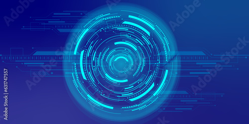 Collection of futuristic hud light frame hud technology background design