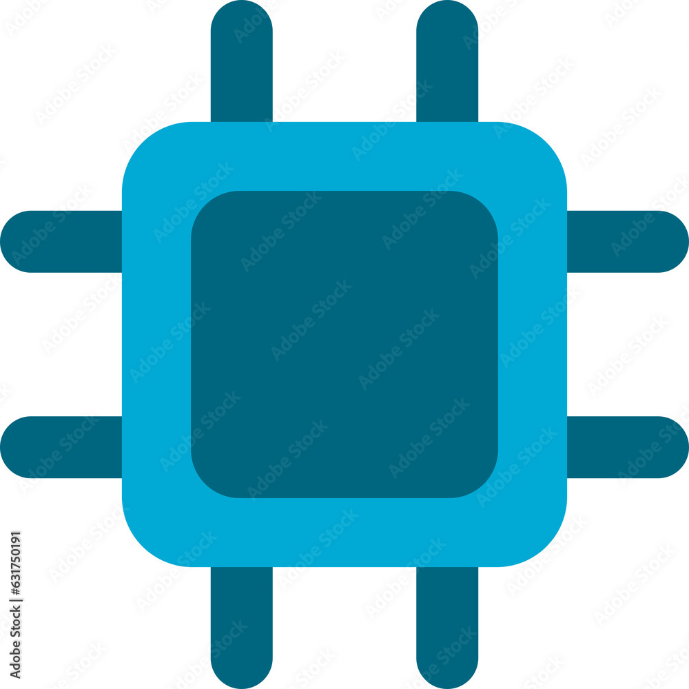 Blue chip cpu hardware icon PNG Blue chip cpu hardware icon PNG
