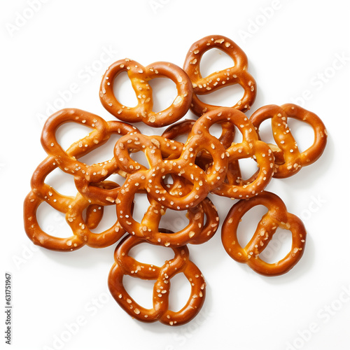 Obraz na płótnie Pretzels on a white background.