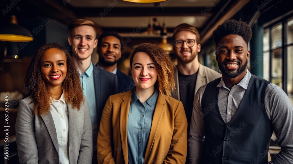 executive worker from multi ethnic group standing in front of camera executive worker from multi ethnic group standing in front of camera
