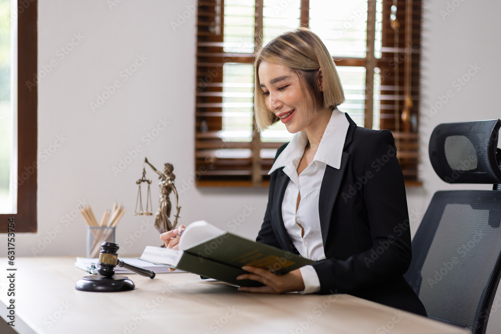 Happy smiling ceo manager Female judge in a courtroom at office space, possibly real estate, lawyer, non-profit, marketing Justice and law concept. Happy smiling ceo manager Female judge in a courtroom at office space, possibly real estate, lawyer, non-profit, marketing Justice and law concept.