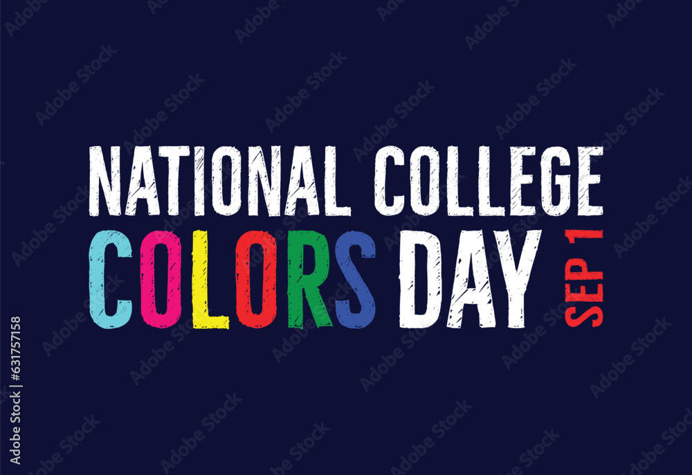National college colors day background template Holiday concept