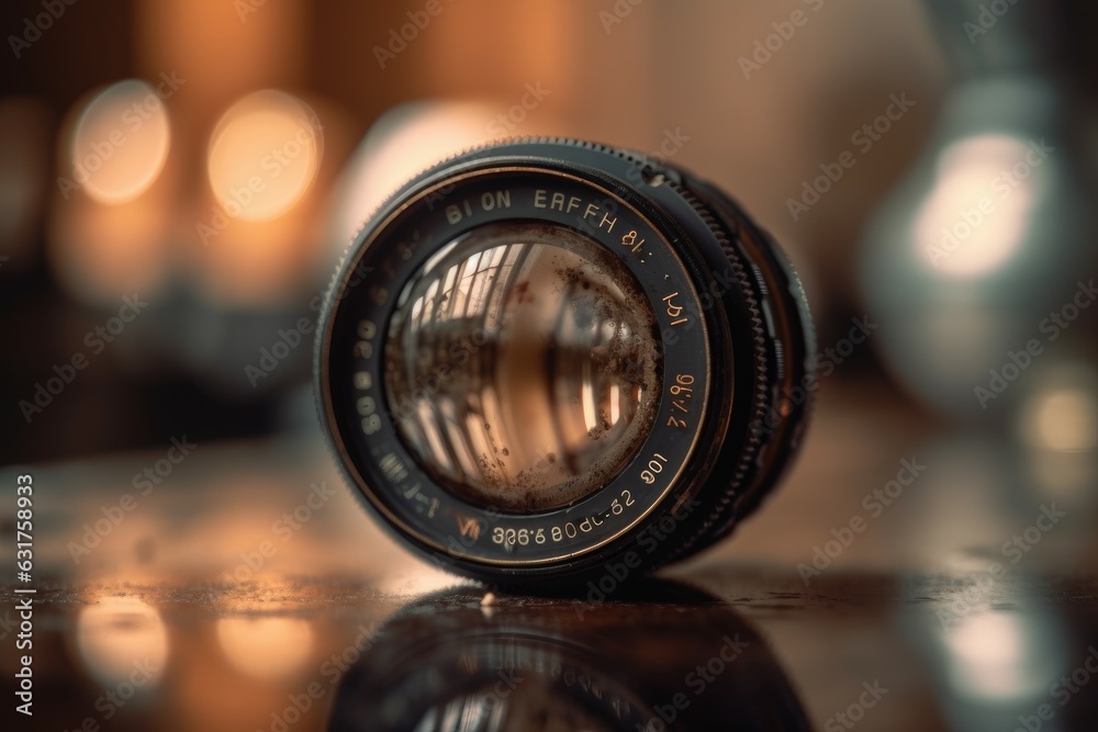 Photo lens closeup. Generate Ai