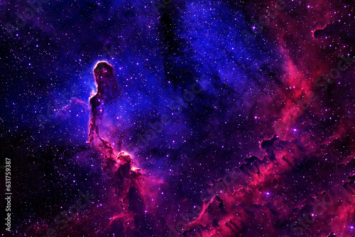 Fototapeta Naklejka Na Ścianę i Meble -  Blue space nebula. Elements of this image furnishing NASA.