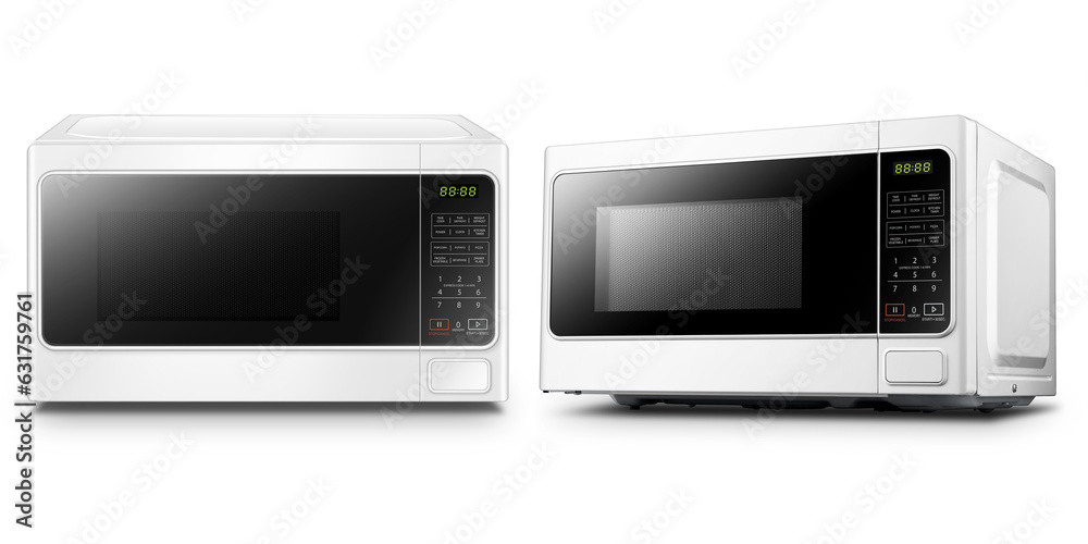 Fototapeta premium Images of microwave oven on a white background