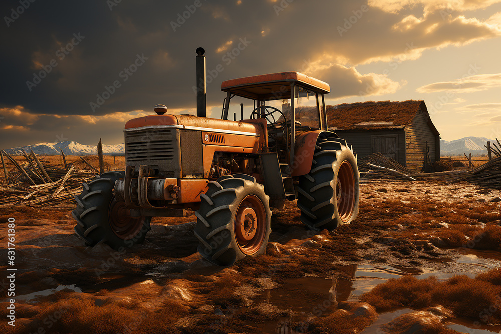 Fototapeta premium old tractor