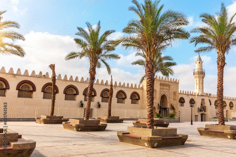 Amr ibn al-As Mosque, ancient landmark of Old Cairo, Egypt
