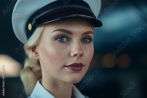 Portrait stewardess. Generate Ai
