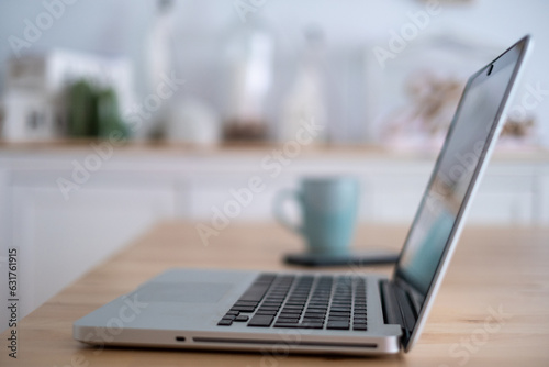 Laptop in a personal workspace