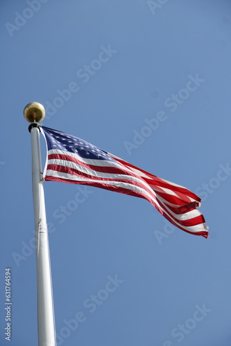 American flag in the wind