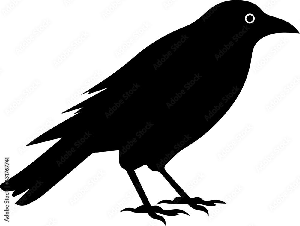 Fototapeta premium Crow Flat Icon
