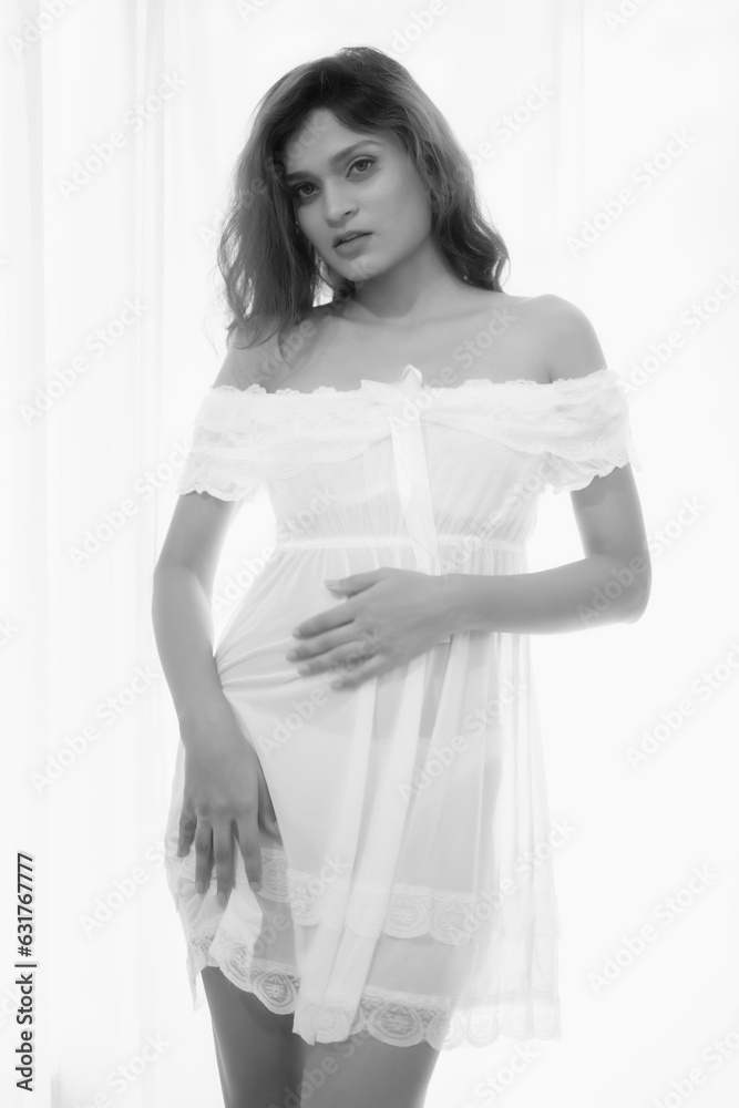 Classical boudoir images of the young Indian lady wearing lingering. Lifestyle of the young Indian lady. Vacation mood. New bridal boudoir. Classical boudoir images of the young Indian lady wearing lingering. Lifestyle of the young Indian lady. Vacation mood. New bridal boudoir.