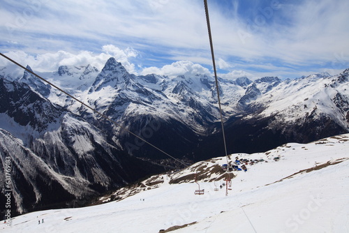 Mount Dombay in Teberda nature reserve, Caucasus Mountains, Russia