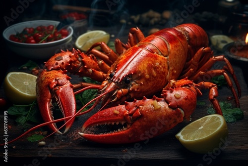 Delicious grilled lobster ready to eat. generative ai © LivroomStudio