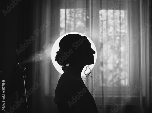 silhouette di una ragazza