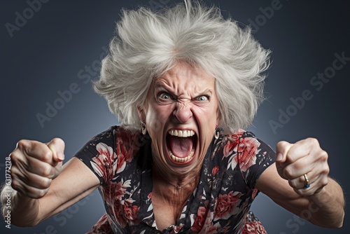 angry mature american woman yelling at you
