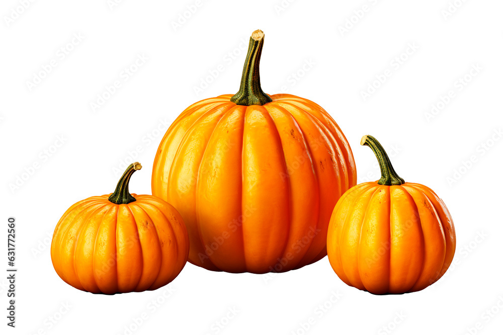 realistic pumpkins isolated background Generative AI realistic pumpkins isolated background Generative AI