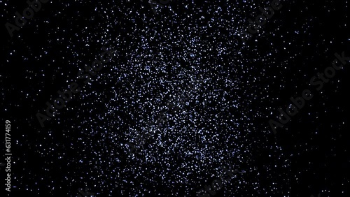 Digital particle dot form motion and movement dissolve in the depth of field, abstract technology and science background