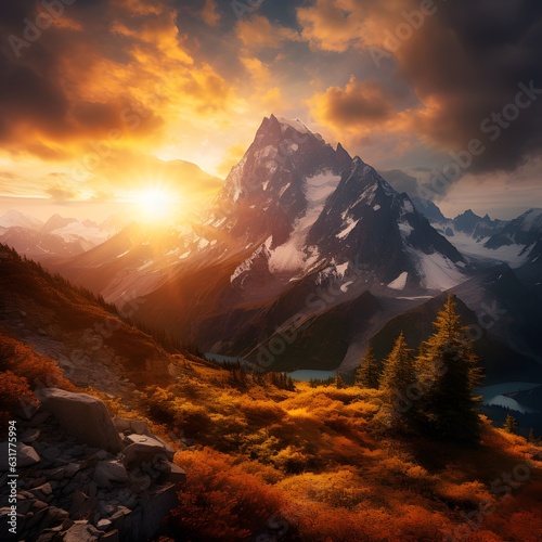sunset in the mountains © nirattisai