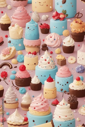 Vector illustration of a seamless floral pattern with cute birds in spring for Wedding, anniversary, birthday and party. Design for banner, poster, card, invitation and scrapbook