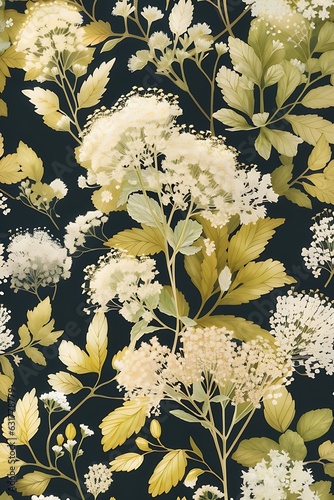 Vector illustration of a seamless floral pattern with cute birds in spring for Wedding, anniversary, birthday and party. Design for banner, poster, card, invitation and scrapbook