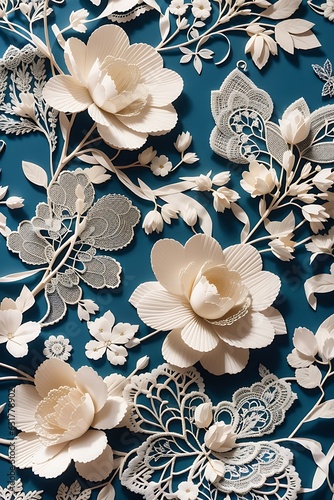 Vector illustration of a seamless floral pattern with cute birds in spring for Wedding, anniversary, birthday and party. Design for banner, poster, card, invitation and scrapbook