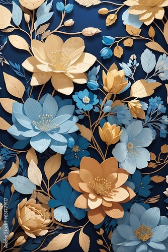 Vector illustration of a seamless floral pattern with cute birds in spring for Wedding, anniversary, birthday and party. Design for banner, poster, card, invitation and scrapbook