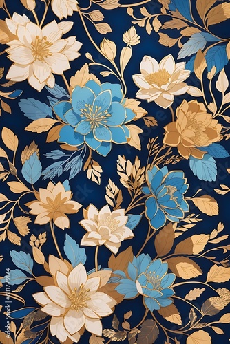 Vector illustration of a seamless floral pattern with cute birds in spring for Wedding, anniversary, birthday and party. Design for banner, poster, card, invitation and scrapbook