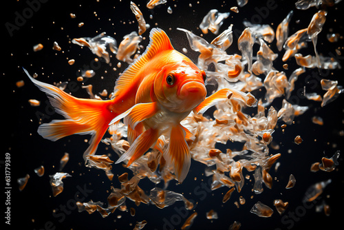 Goldfish fish are swarming, Generative Ai
