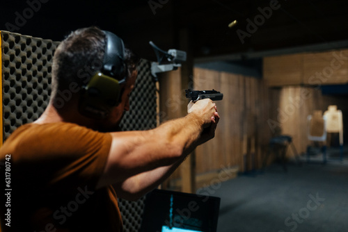 Precision Firearm Training Revolver Fired at Gun Range
