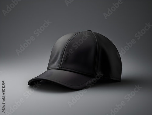 black snapback cap (baseball cap) mockup