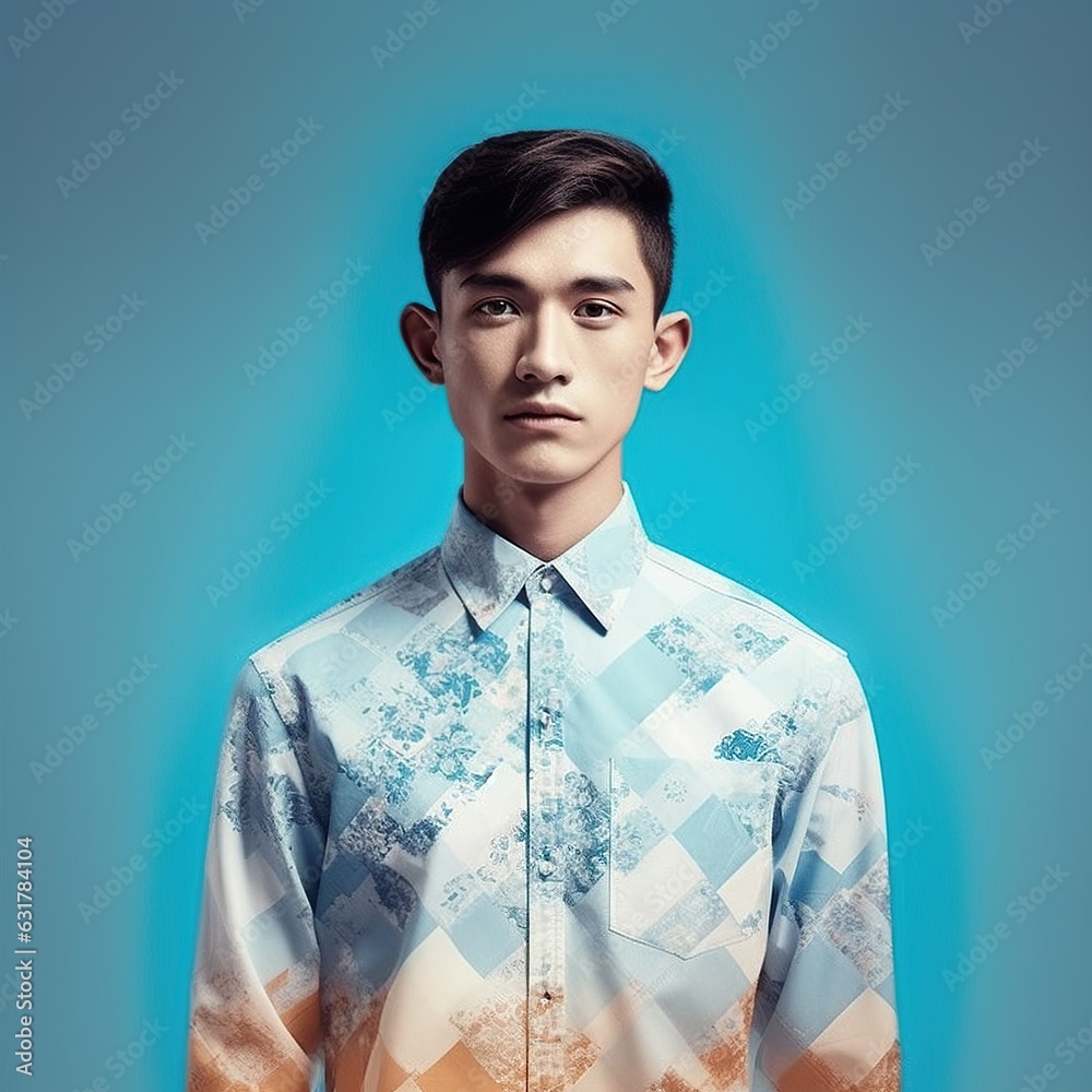 Obraz premium Illustration of a fashion portrait, AI Generated