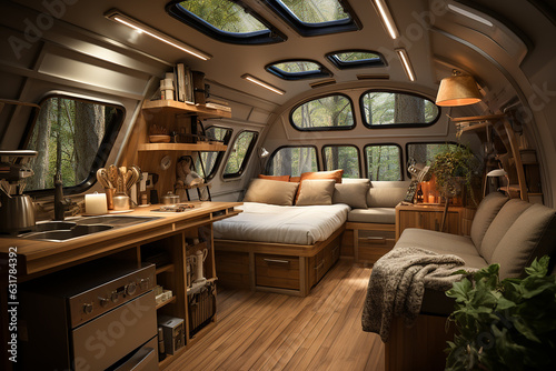 interior of a camper