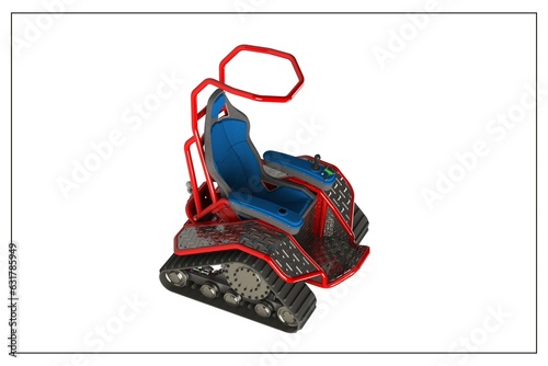 3D design of an electric wheelchair.