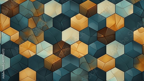 Fototapeta Naklejka Na Ścianę i Meble -  Abstract technological hexagonal background. 3d rendering watercolor