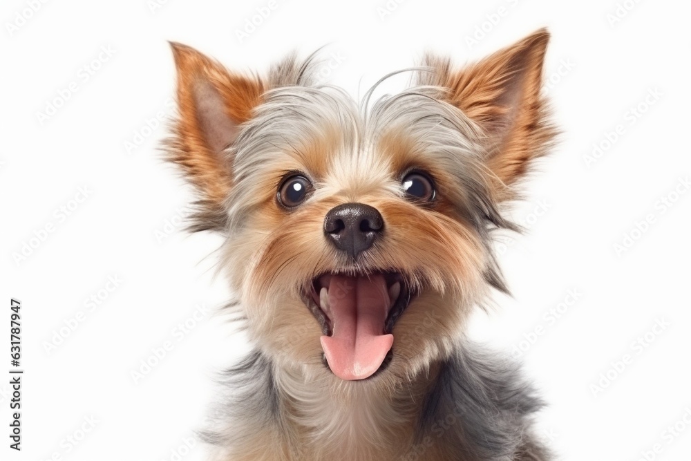 dog portrait, food and treats for animals, small pet on a white background dog portrait, food and treats for animals, small pet on a white background