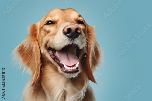 Happy dog portrait  Pet shop  Dog cosmetics