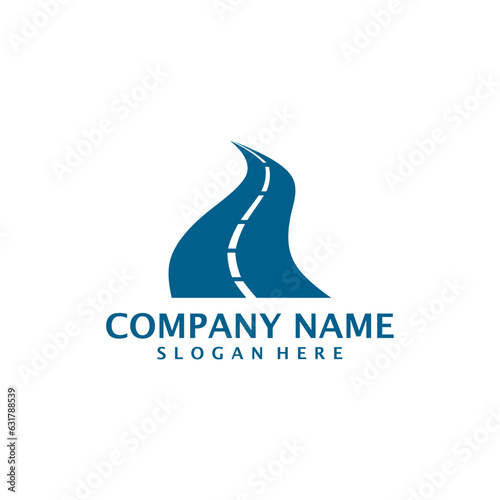 Road logo design vector. Road logo design template concept