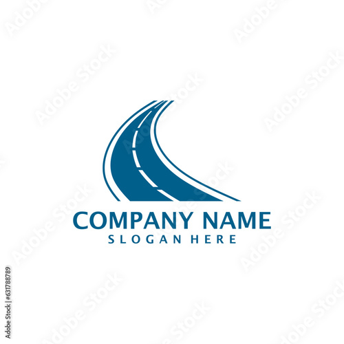 Road logo design vector. Road logo design template concept