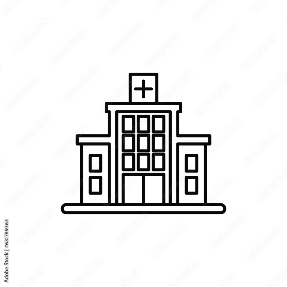 Hospital icon. outline icon