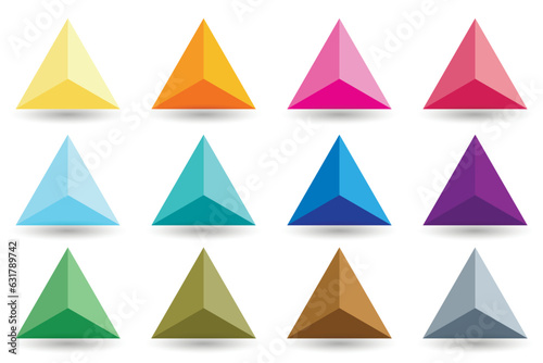 Free Download Tetrahedron. Set of vector tetrahedrons. Platonic solid. Vector illustration.  - GFXLoad