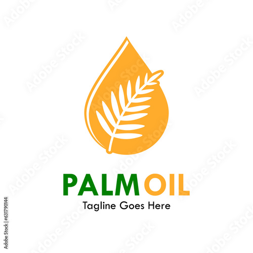 Palm oil design logo template illustration