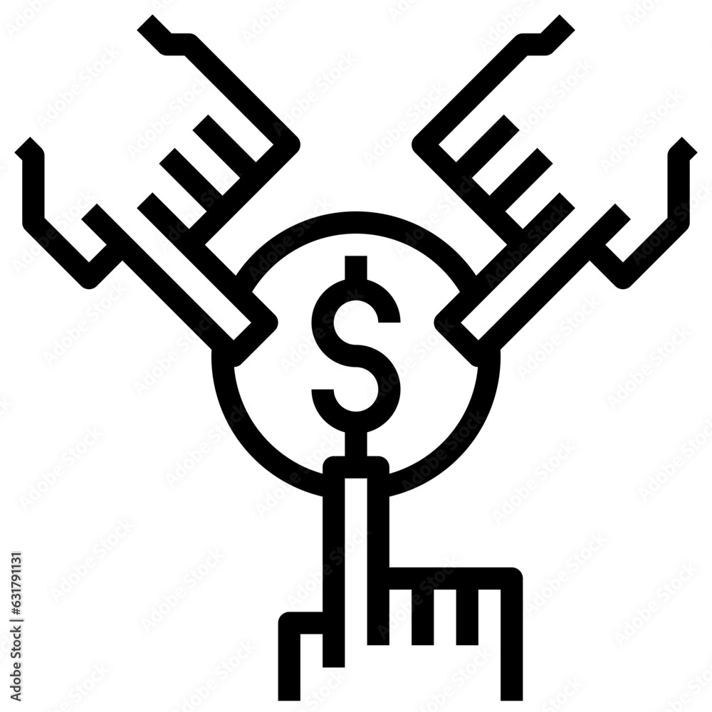fund line icon,linear,outline,graphic,illustration fund line icon,linear,outline,graphic,illustration