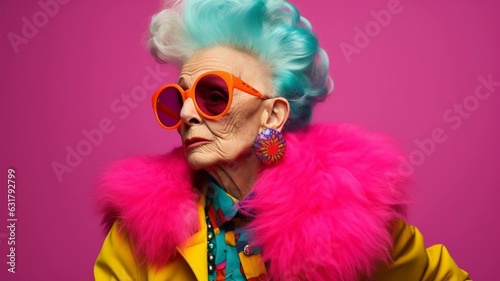 portrait of a vibrant elderly person