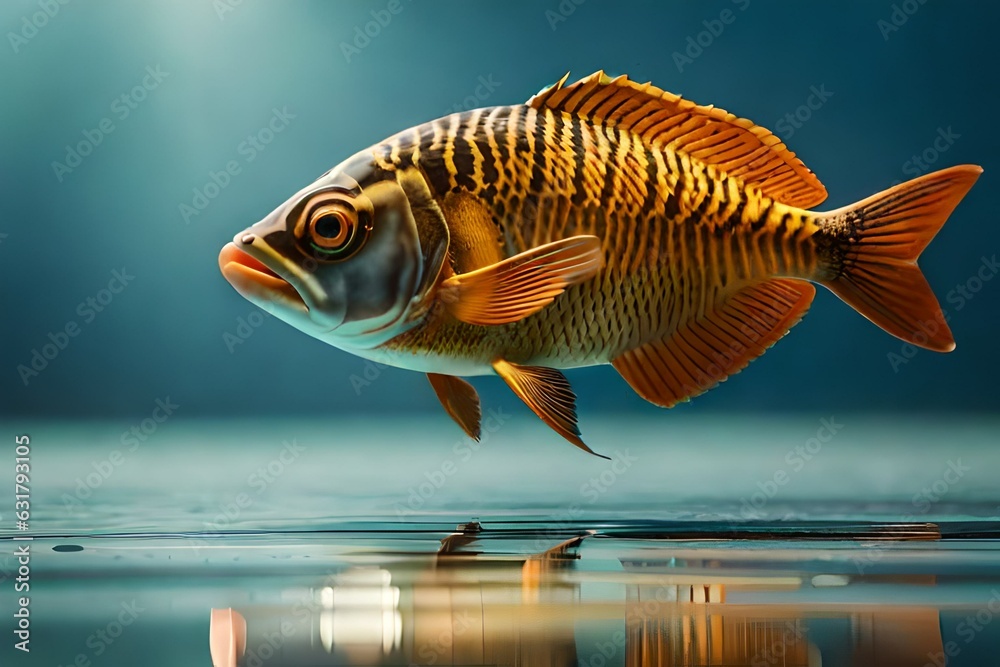 fish in aquarium - obrazy, fototapety, plakaty 