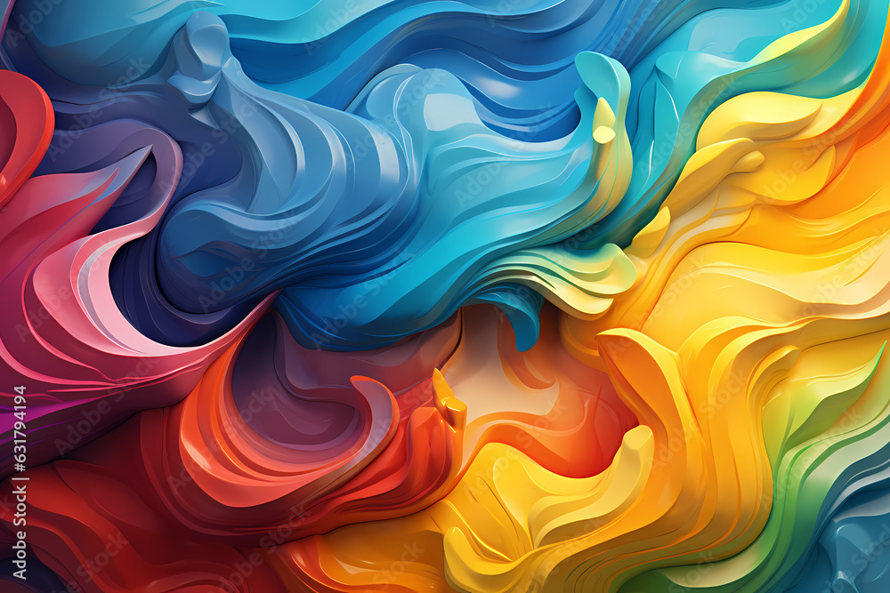 artistic painting style desktop wallpaper design. Generative Ai