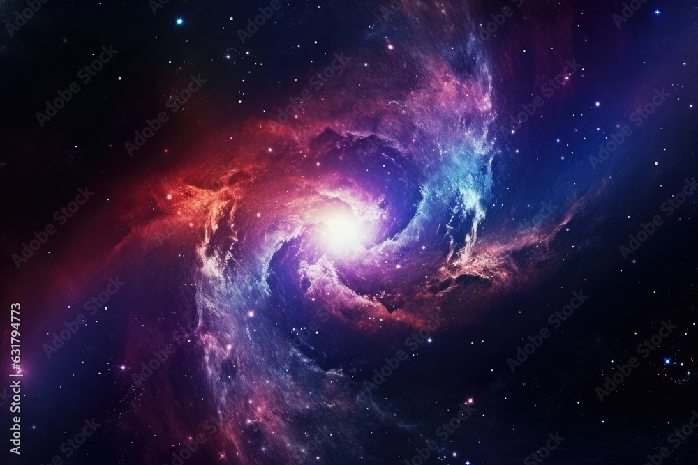 Colorful, stars and space background, universe wallpaper. Generative Ai.
