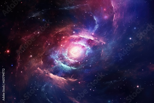 Colorful  stars and space background  universe wallpaper. Generative Ai.