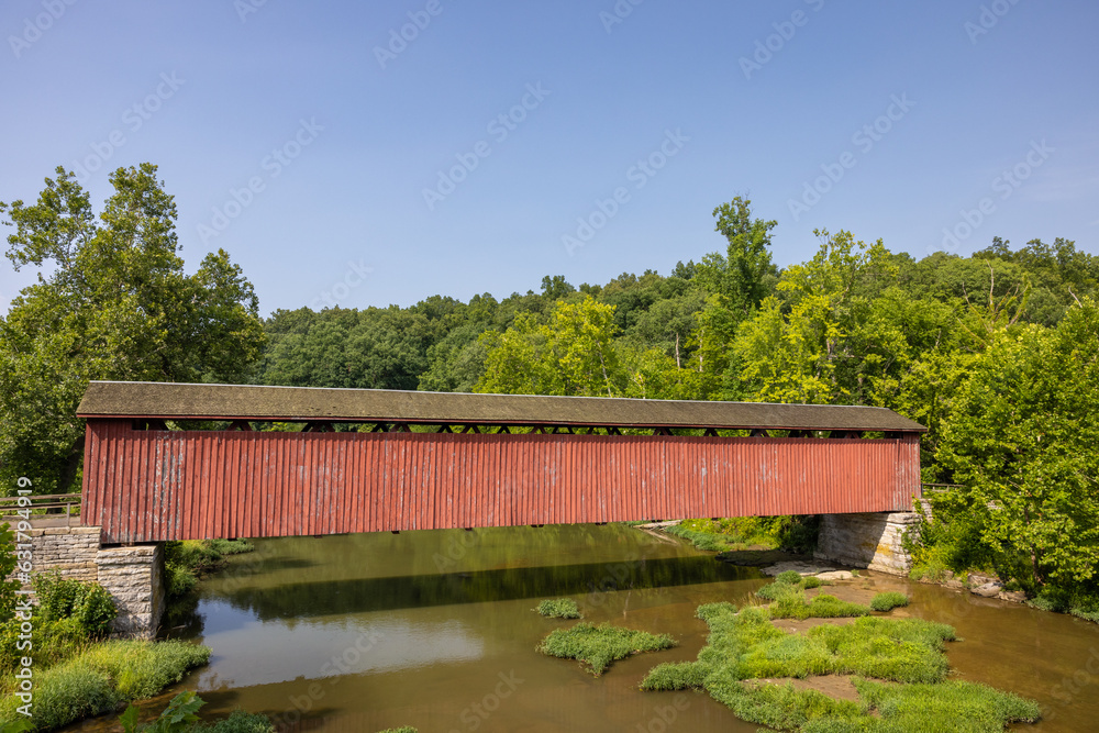 Cataract Covered Bridge Over Mill Creek Cataract Covered Bridge Over Mill Creek